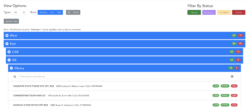 A screenshot of a client’s dashboard application — the source of inspiration for this work. This is NOT a screenshot of the demo application linked above.